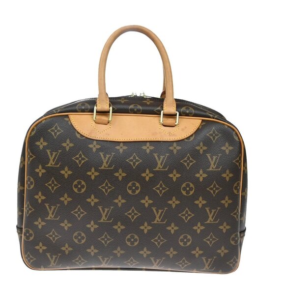 LOUIS VUITTON LV Logo Deauville Hand Bag Monogram Leather Brown M47270 81YH747 - Picture 4 of 16